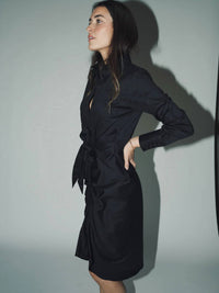 THE SHIRT Wrap Front Dress in black - women's dress - alternate view