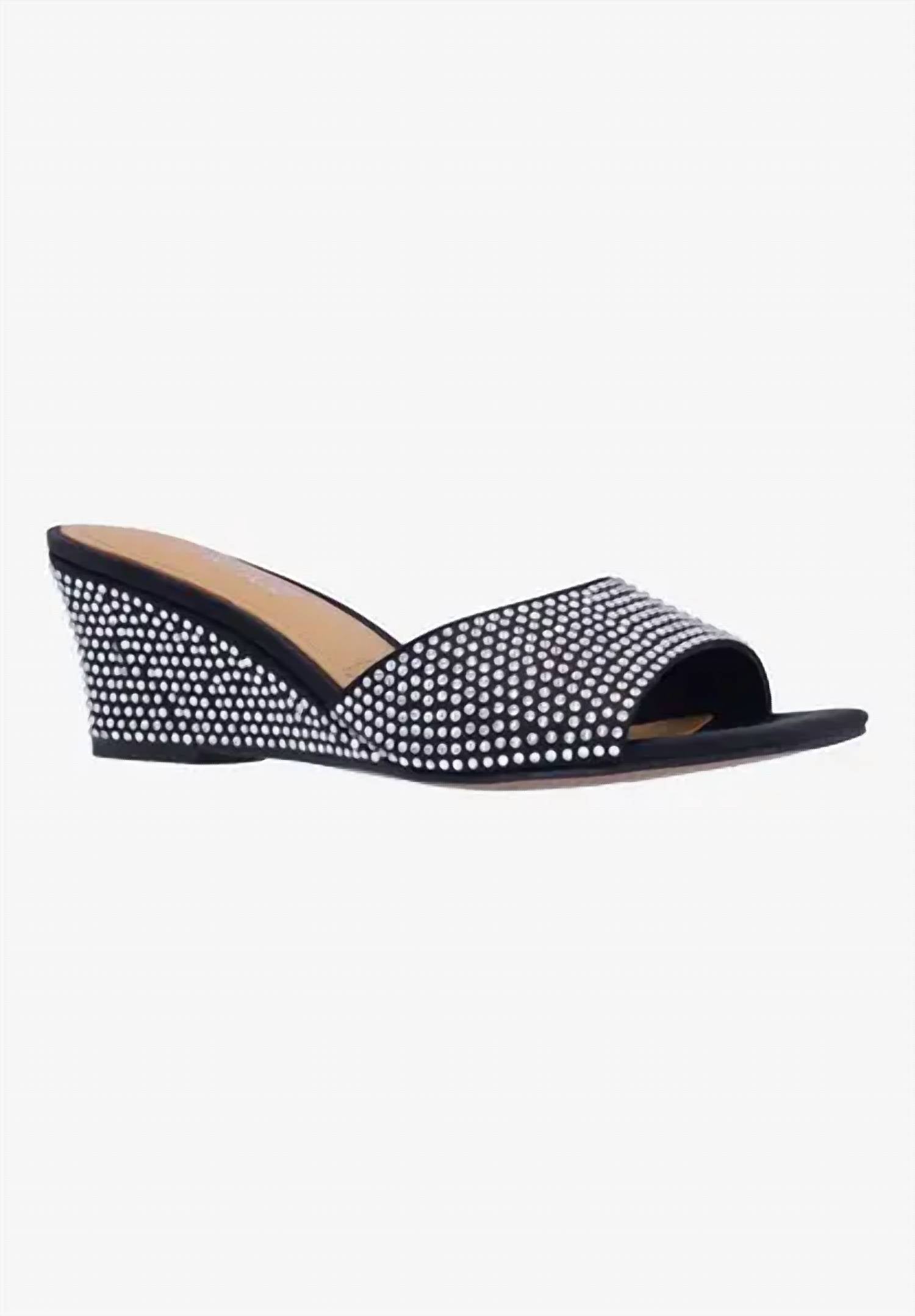 J. Renee - Women's Coralie Rhinestones Slip On Sandals