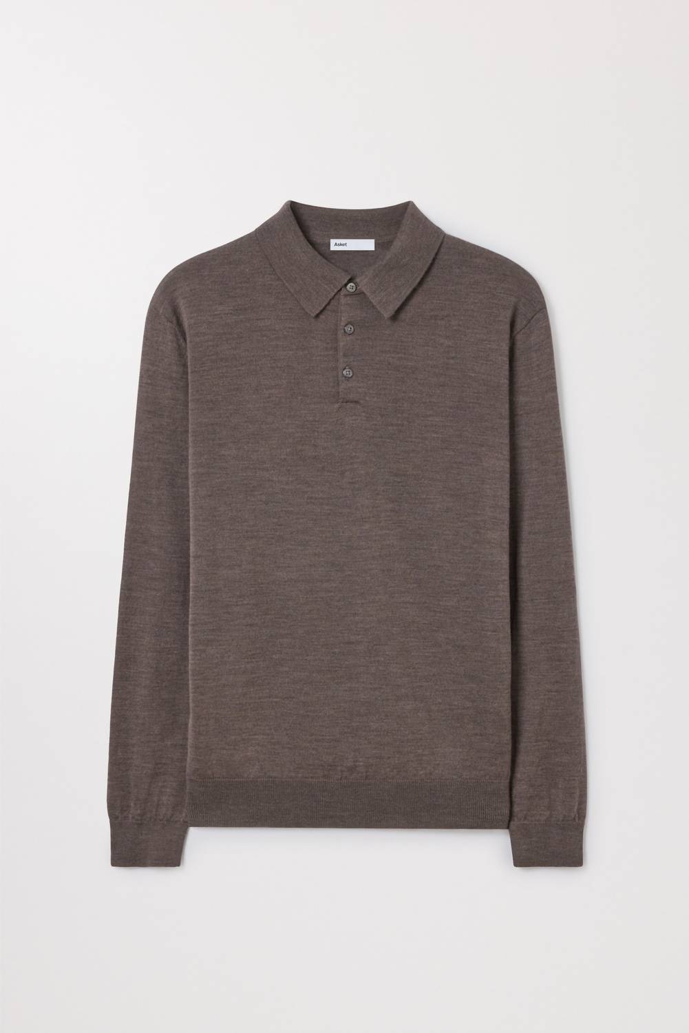 Asket - The Merino Wool Long Sleeve Polo Shirt