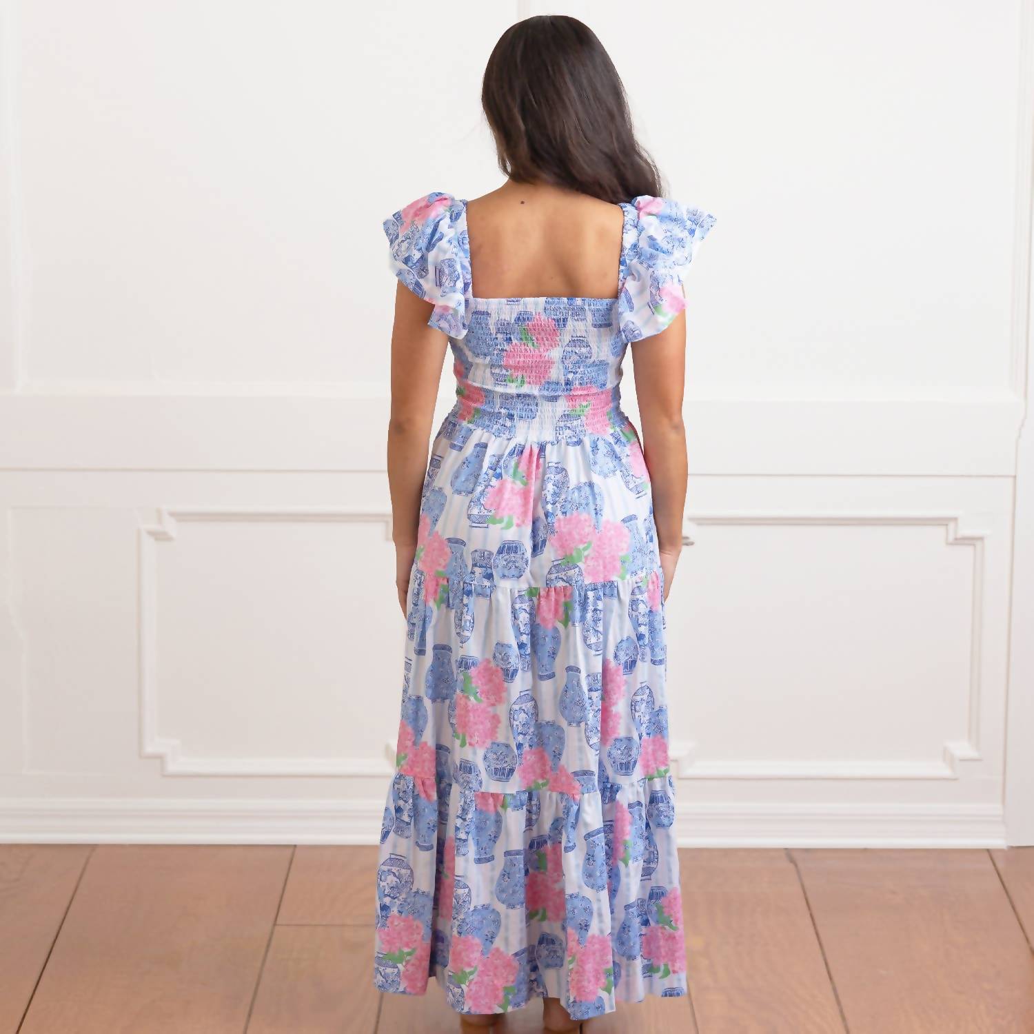 8 Oak Lane - Ginger Jar Bouquet Smocked House Dress