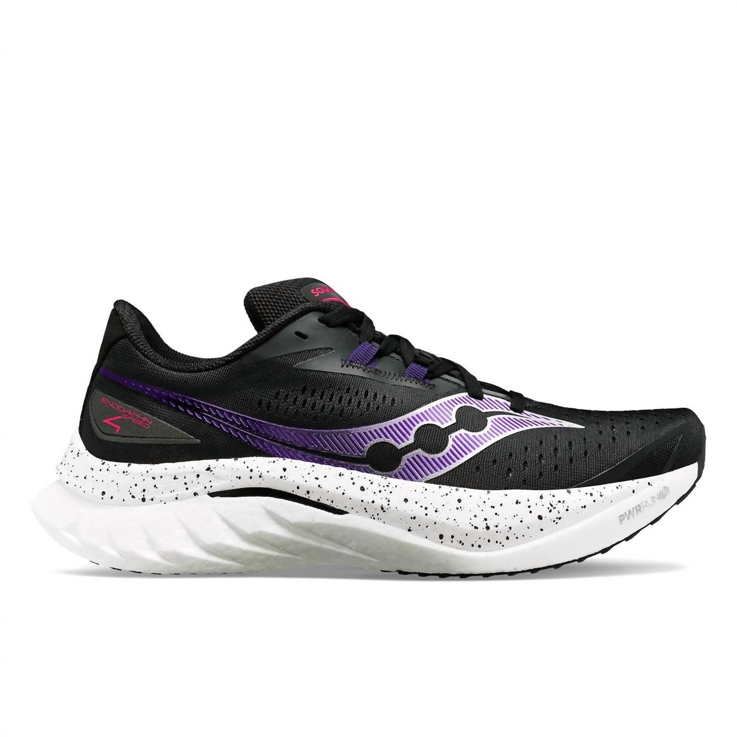 SAUCONY Women's Endorphin Speed 4 Shoes in black 1 - women's shoe - detail view