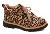 Corkys Footwear Women's Campfire Leopard Short Lace Up Bootie in yellow black - women's shoe - alternate view