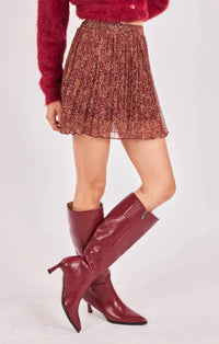 Sadie & Sage - Candlelight Pleated Mini Skirt