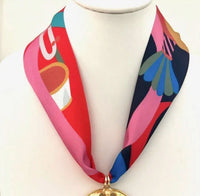 Knotty Bling - Women's Scarf Charm Necklace