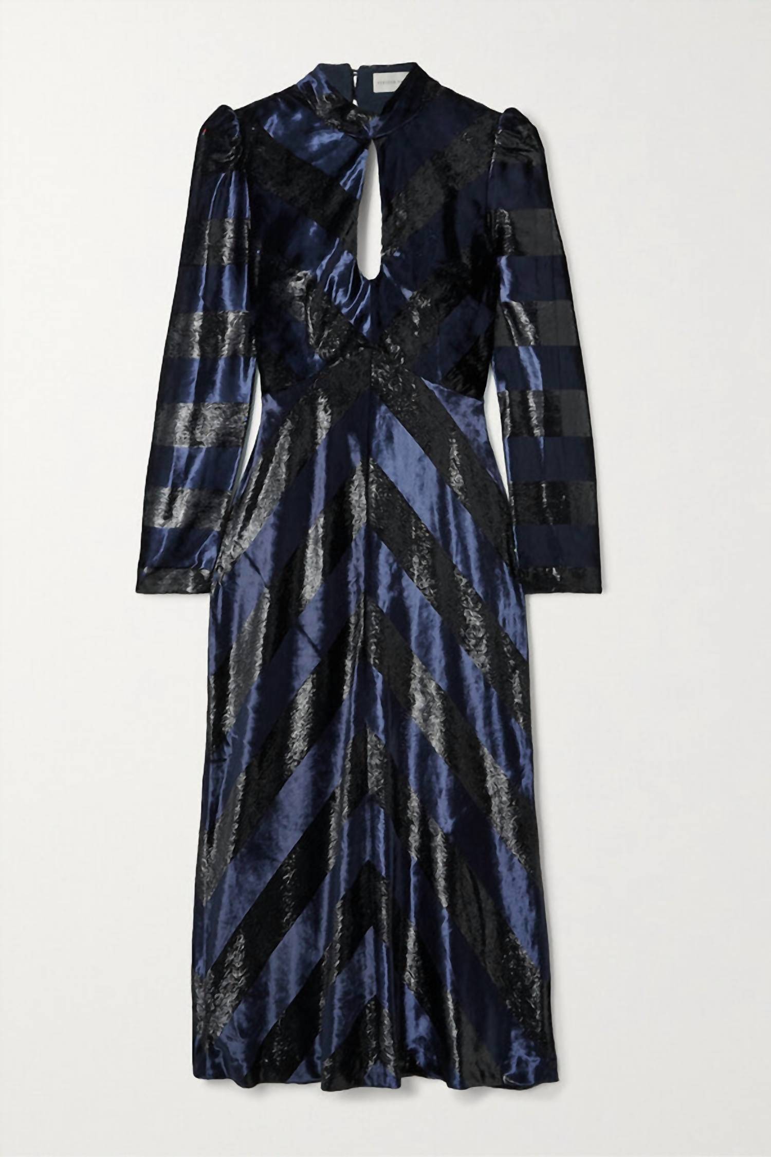Rebecca Vallance - Maison Cutout Metallic Velvet Midi Dress