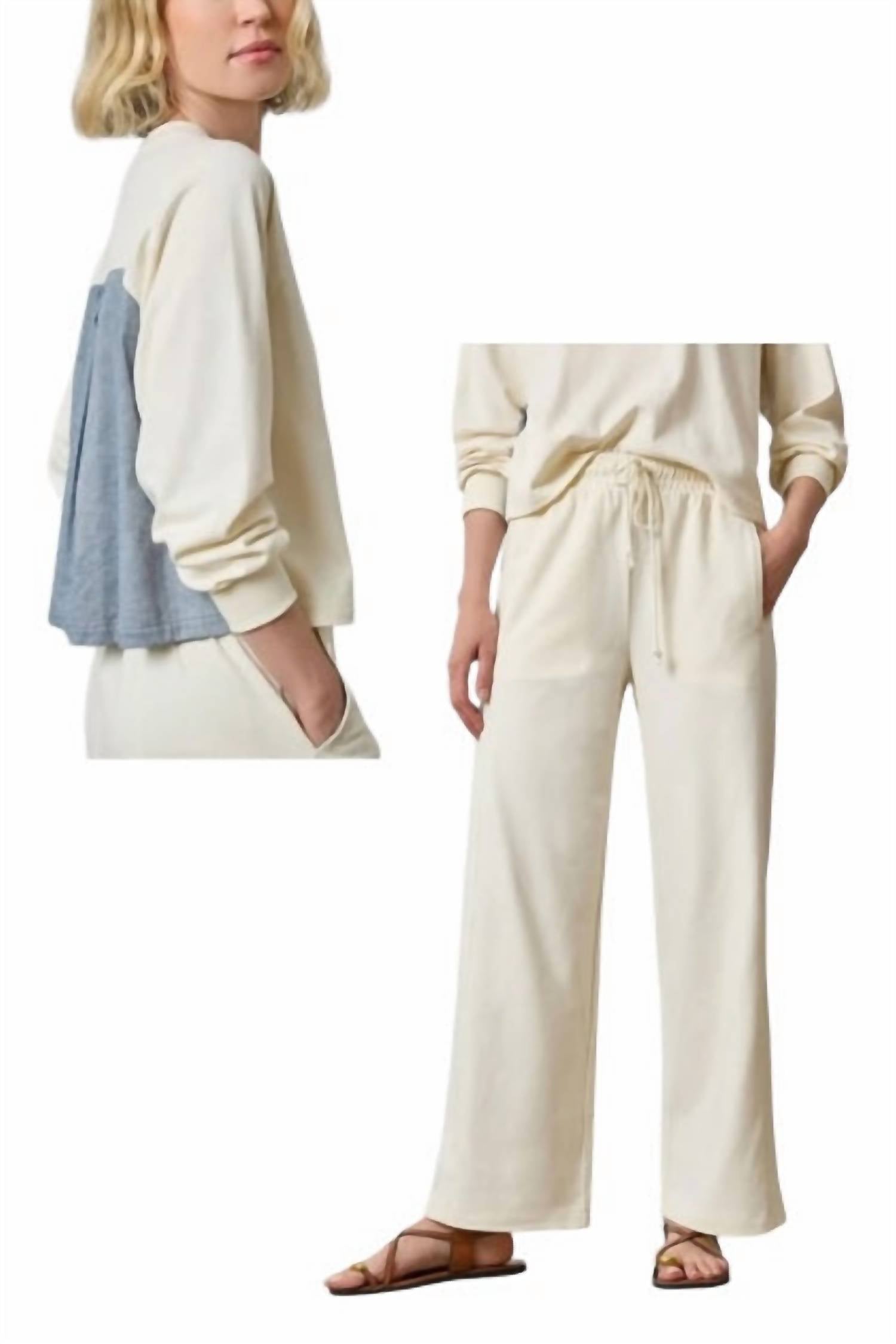 Lilla P - Drawcord Wide Leg Pant