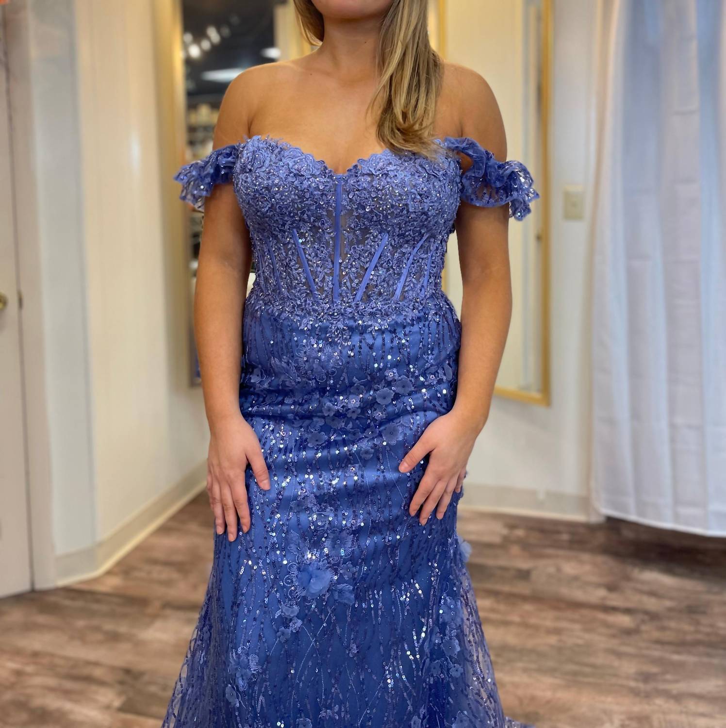 Sherri Hill - Lace Up Back Dress