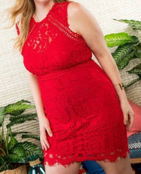 Mainstrip - Crochet Lace Dress - PLUS