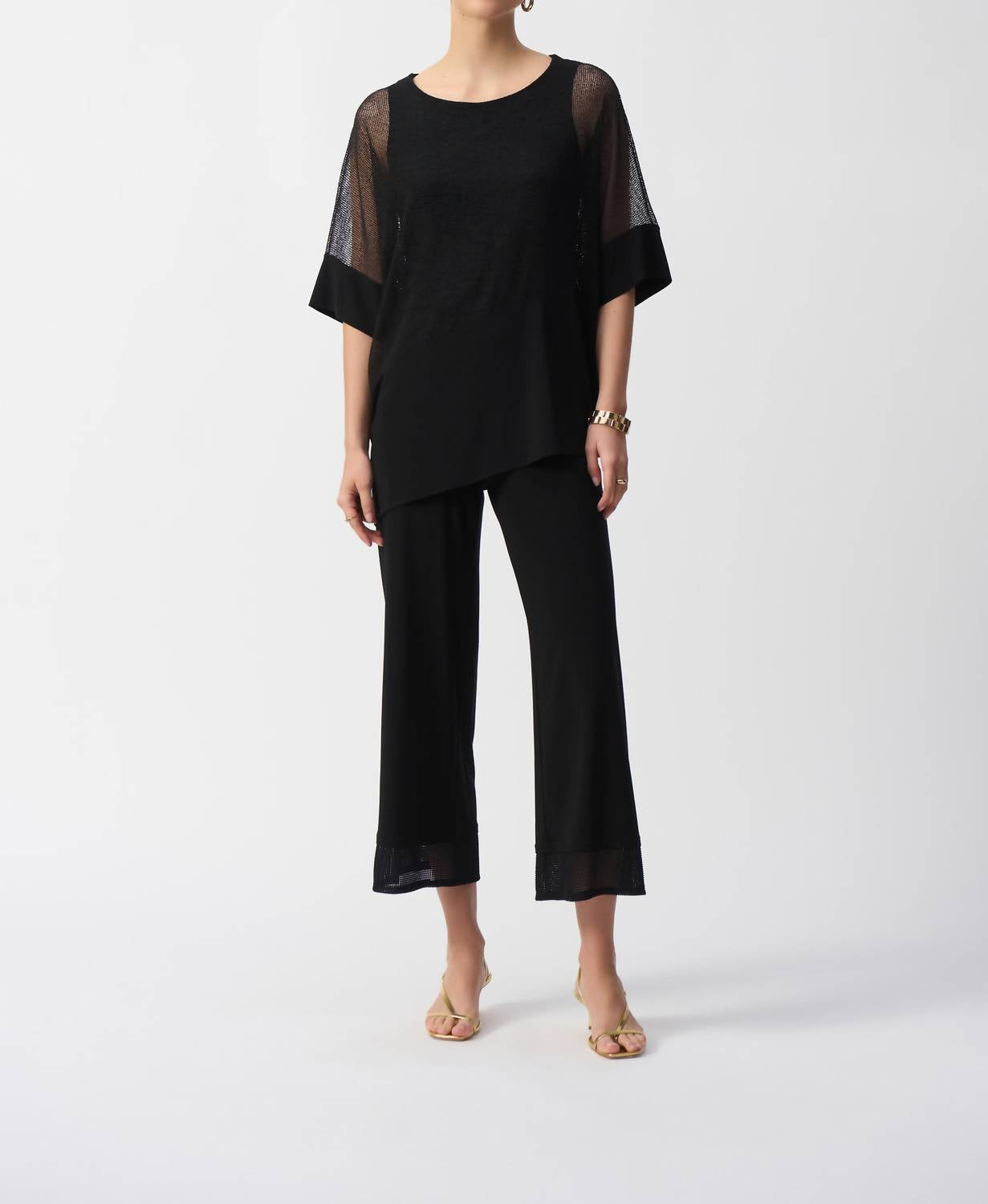Joseph Ribkoff - Sheer Flutter Sleeve Top