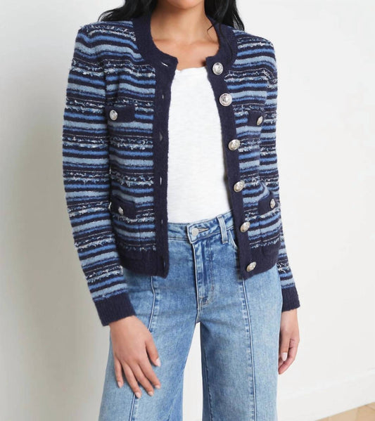 L'Agence - Woodson Stripe Knit Jacket