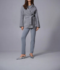 Joseph Ribkoff - Melange Slit Back Straight Ankle Pants