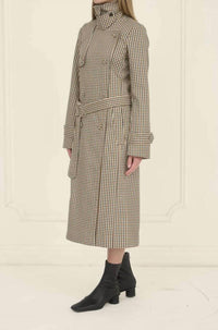 Lola New York - Clyde Plaid Belted Trench Coat