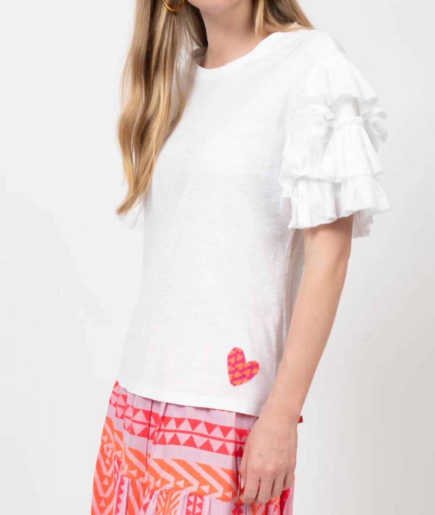 Ivy Jane - Ruffled Sleeve Heart Tee