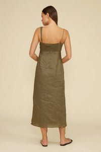Lucy Paris - Fallon Linen Midi Dress