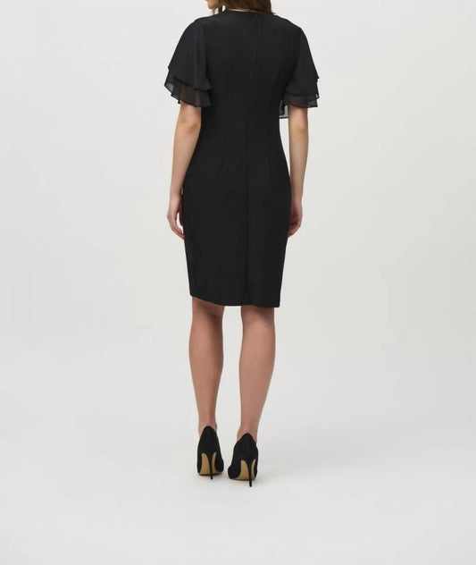 Joseph Ribkoff - Double-breasted Faux Wrap Dress