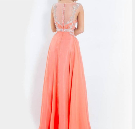 Rachel Allan - Beaded Chiffon Prom Gown
