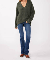 Lovestitch - Hi-low Fuzzy Pullover Sweater