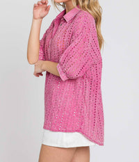 Elleborn - Cotton Eyelet Washed Top