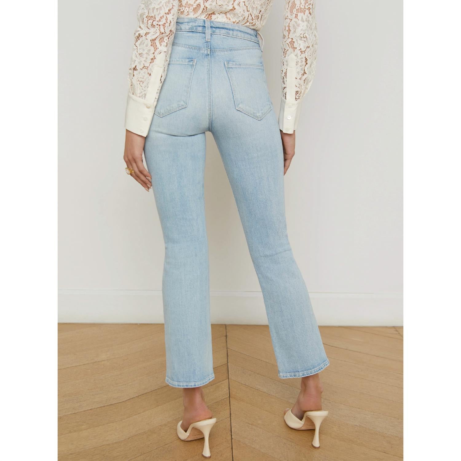 L'Agence - Mira Ultra High Rise Crop Micro Bootcut Jeans