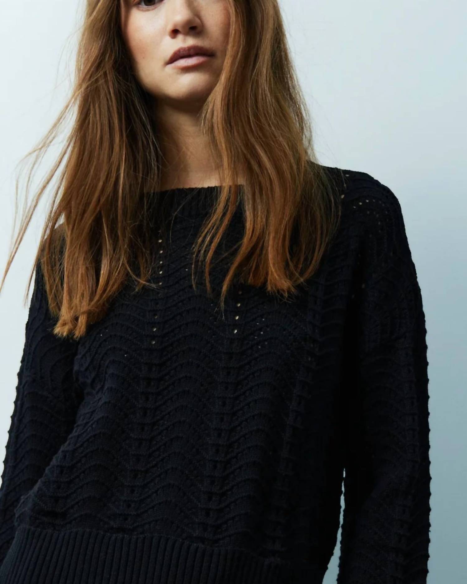 Melissa Nepton - Moon Crochet Stitch Long Sleeve Sweater