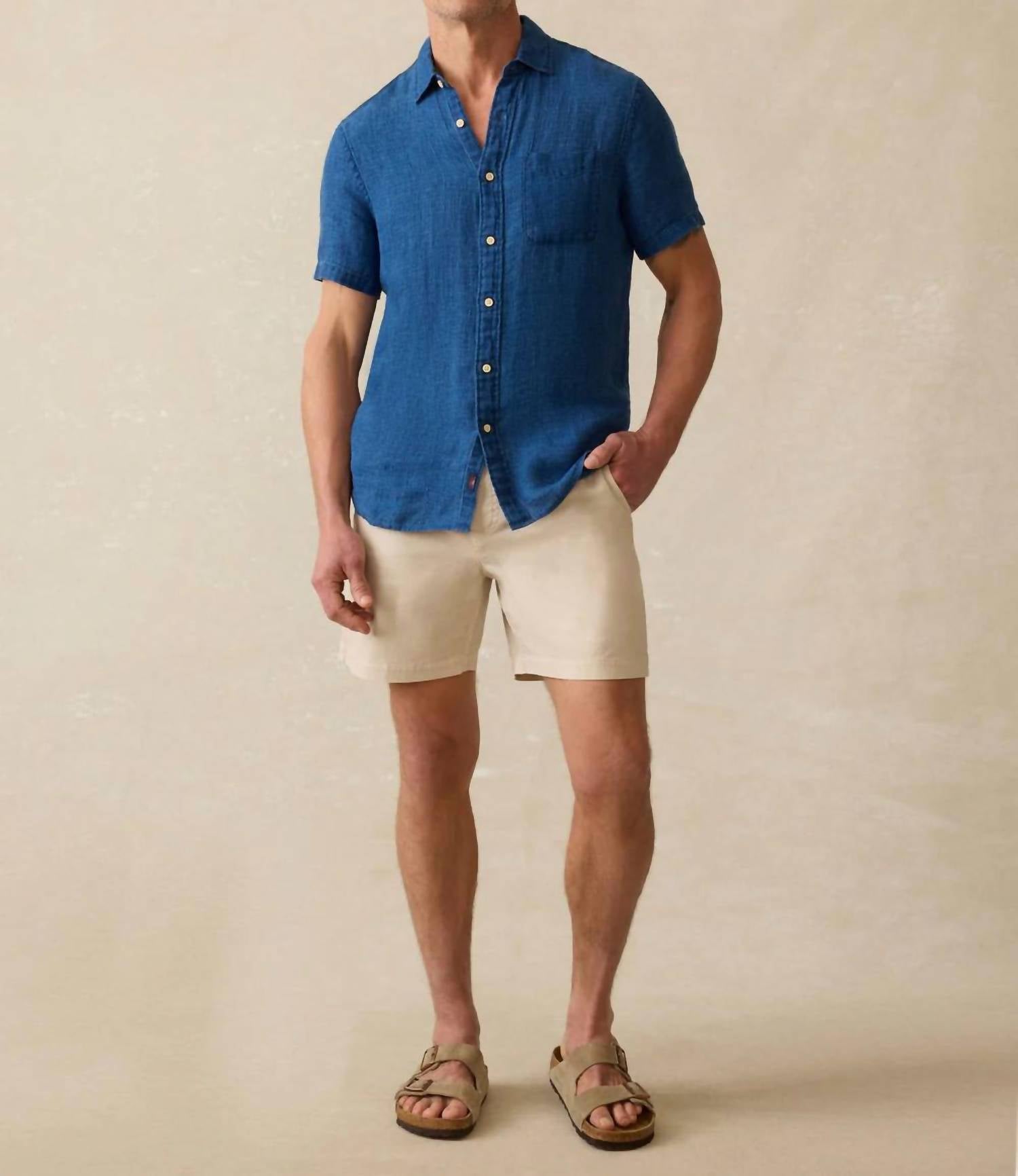 Faherty - Short-sleeve Palma Linen Shirt