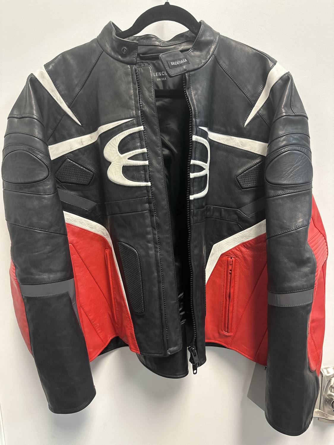 Balenciaga - Unisex - 1076 Light Semi Shiny Leather Racer Jacket