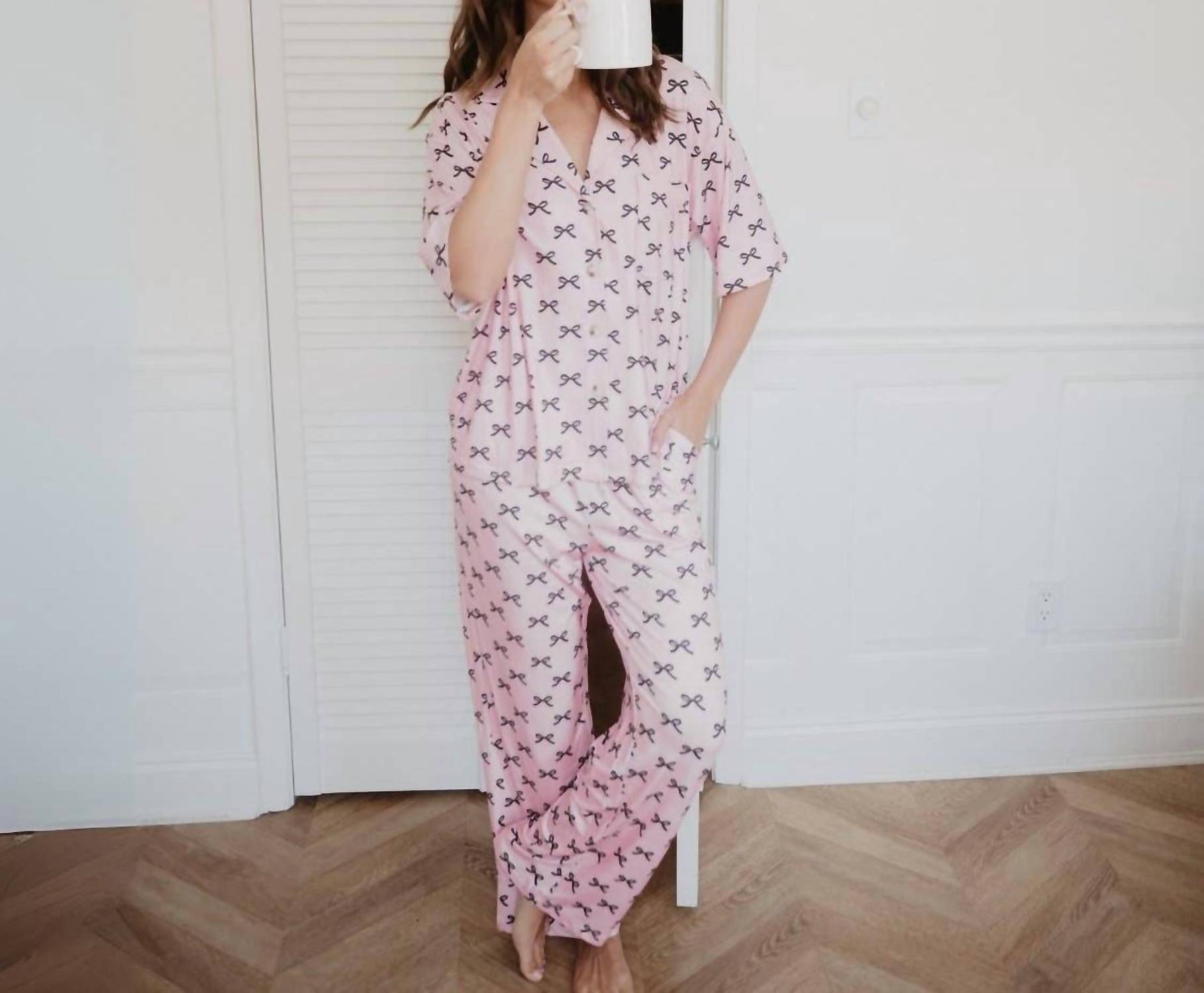 Katydid - Mini Coquette Bows Pajama Pants Set