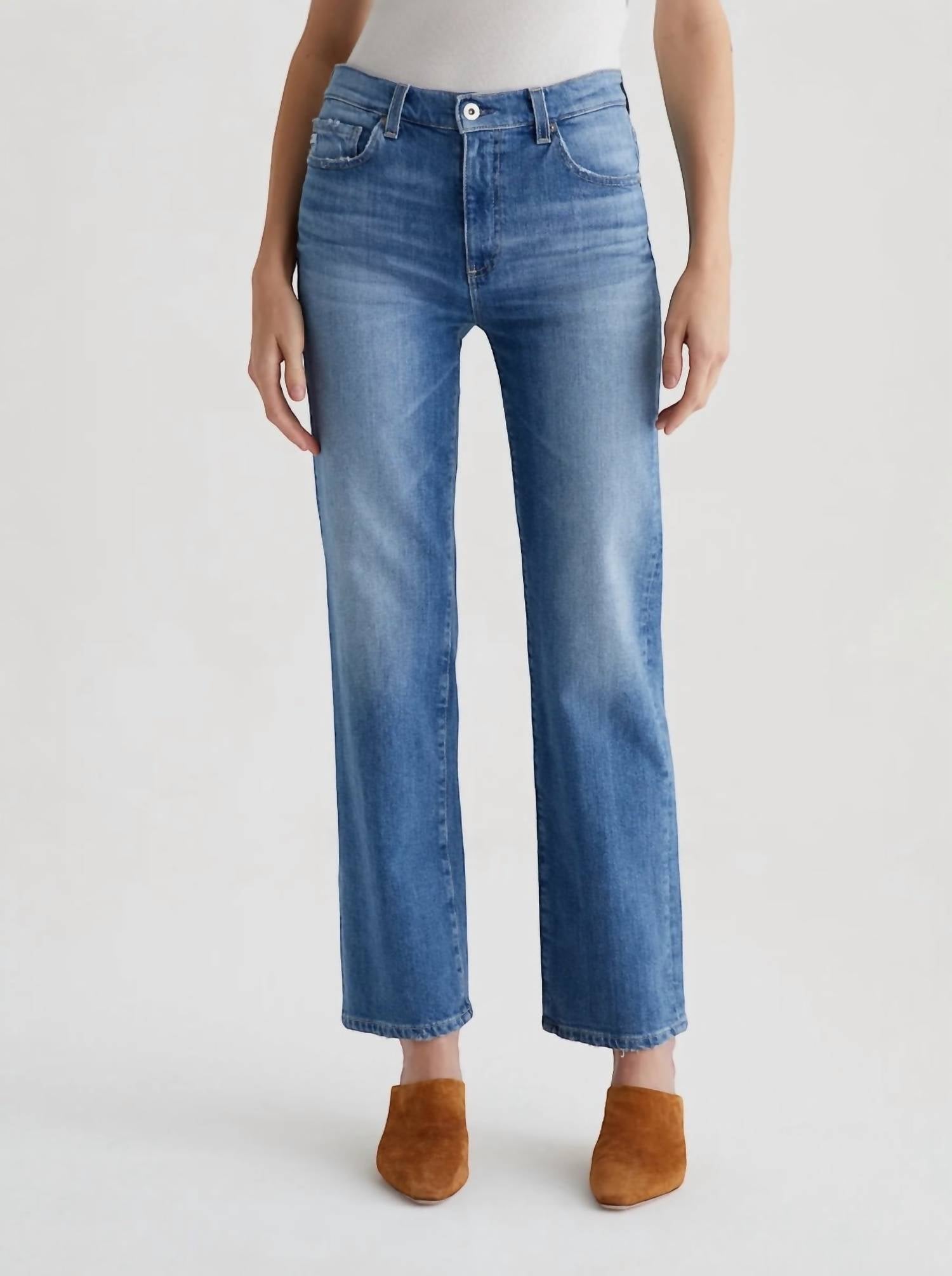 Ag Jeans - Brinley Mid Rise Straight Leg Jeans