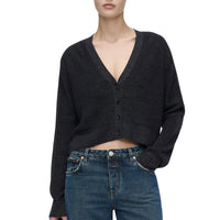CLOSED Short Cropped Cardigan in smokey blue - women's cardigan