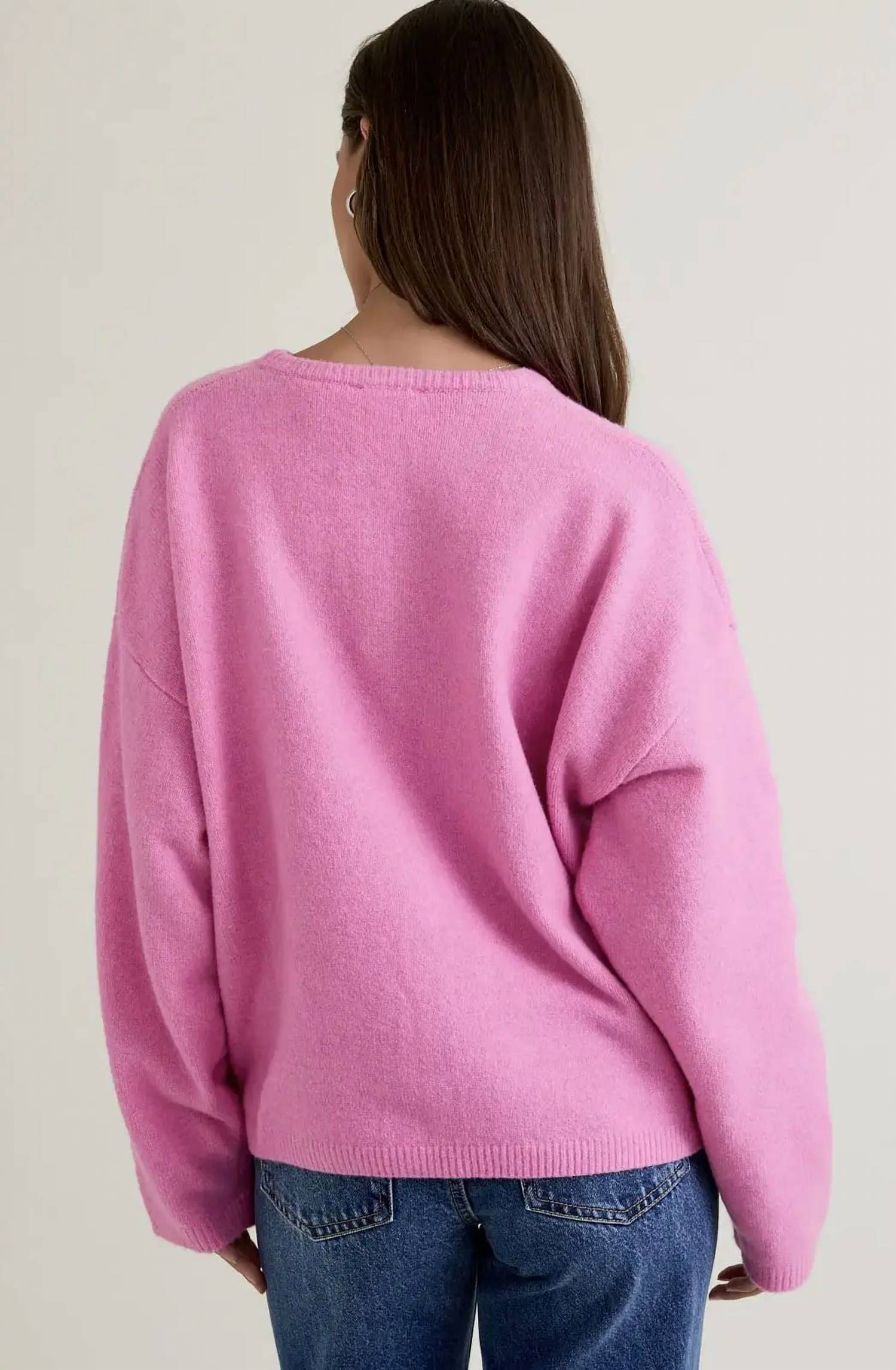 Le Lis - LONG SLEEVE CREW NECK SWEATER CARDIGAN