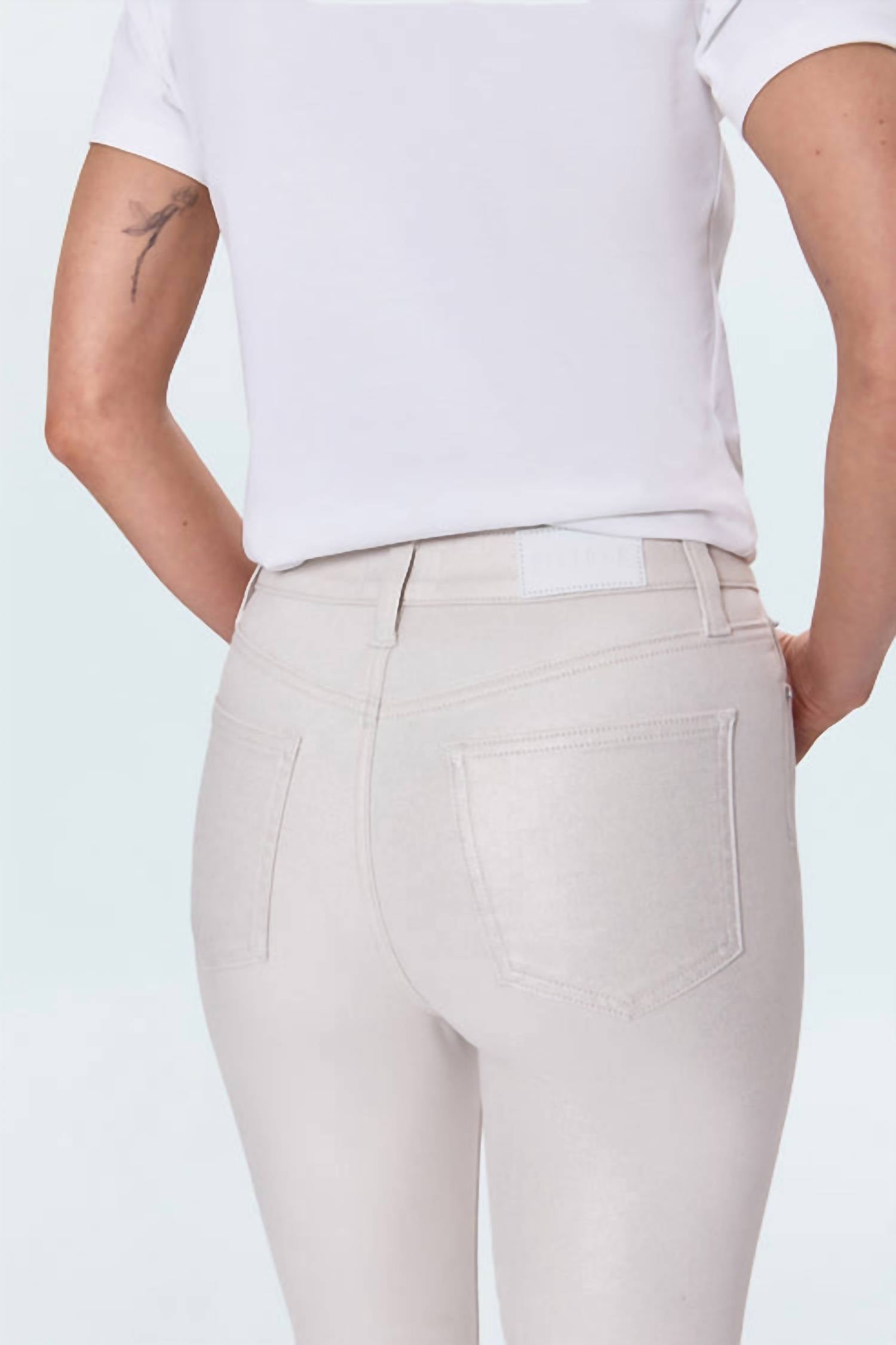 PISTOLA Lennon High Rise Crop Boot Jeans in ivory luster - women's jeans - view 7