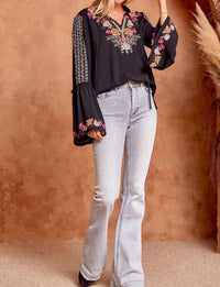 Andree By Unit - Floral Embroidered Blouse