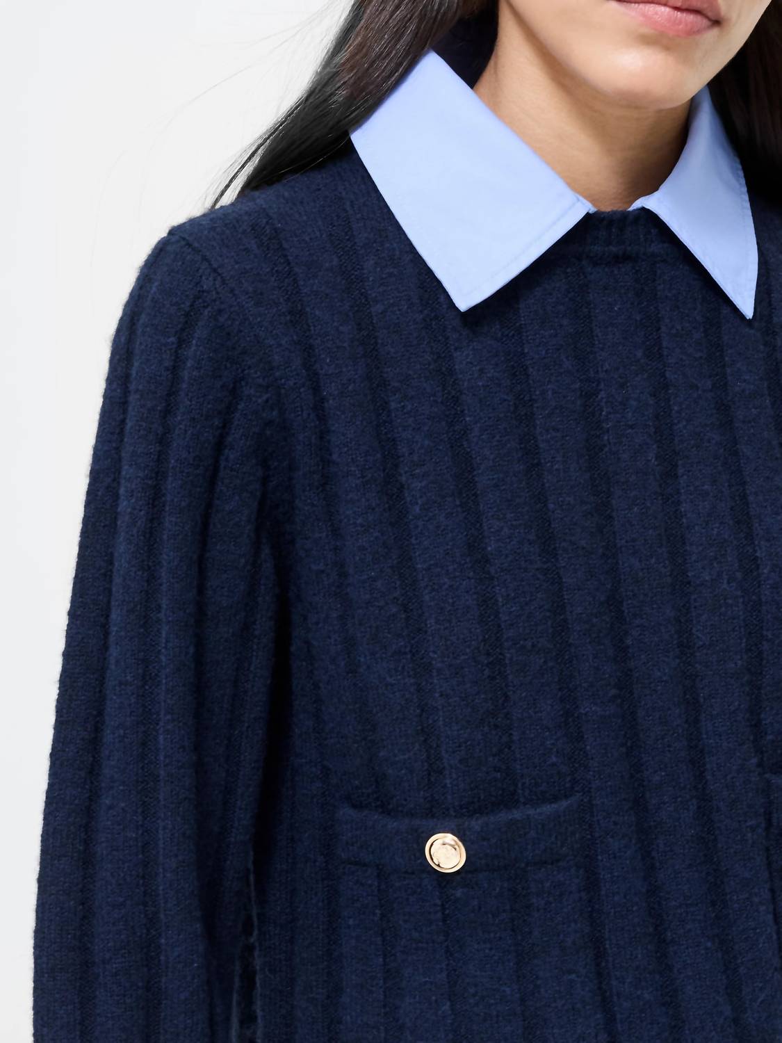 French Connection - Ellie Knit Collared Pullover Sweater