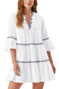 Tommy Bahama - Embroidered Tiered Cotton Dress