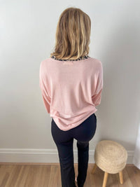 Lovely Melody - On My Mind Leopard Accents Top