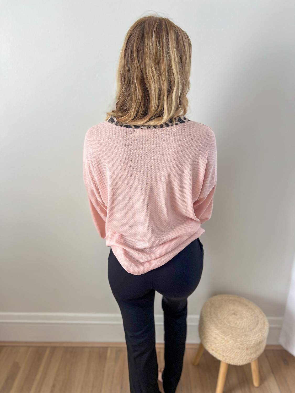 Lovely Melody - On My Mind Leopard Accents Top