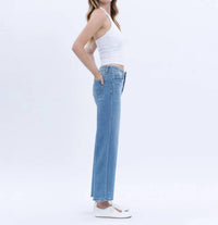 Lovervet - Willa Tummy Control High Rise Crop Wide Jeans