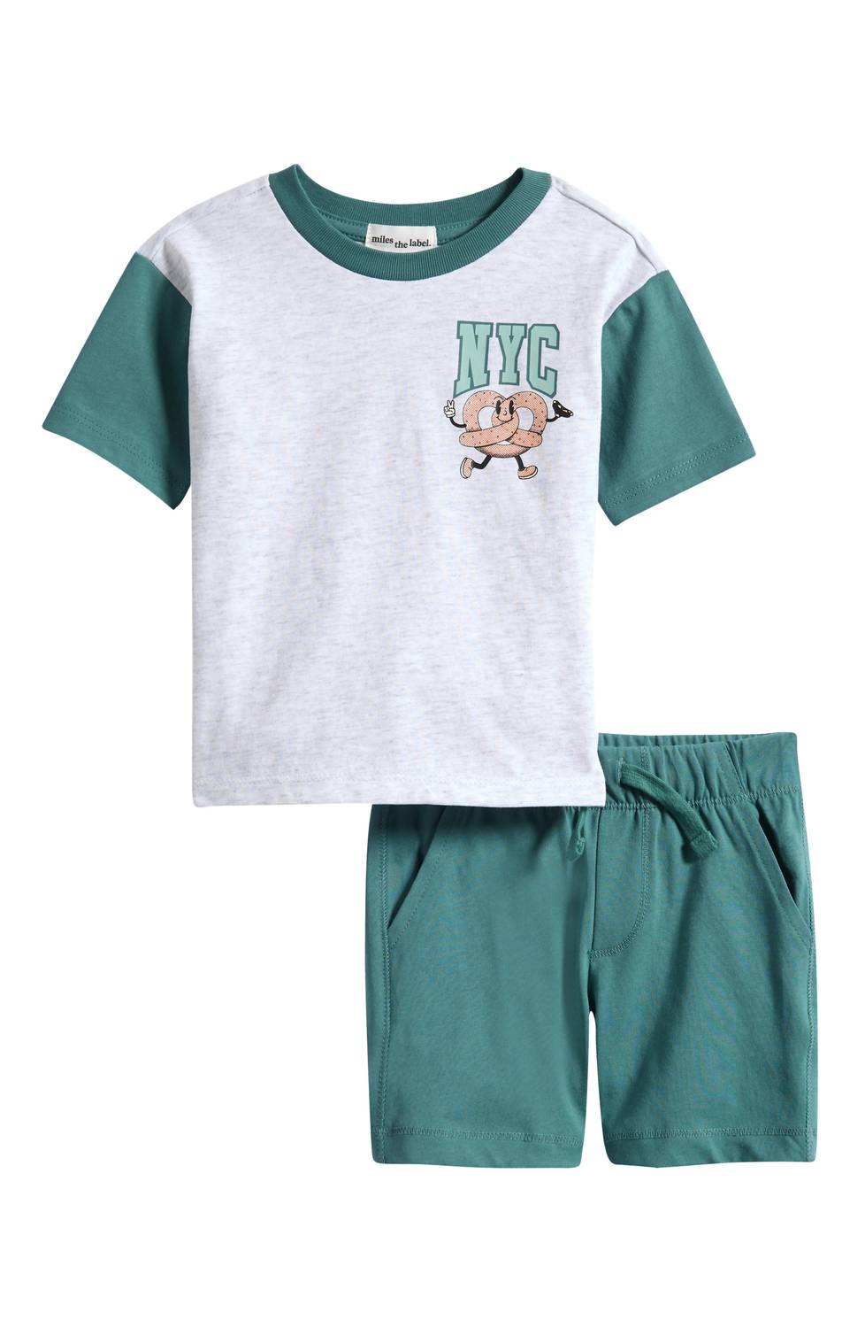Miles Baby - Boys Pretzel Tee & Short Set