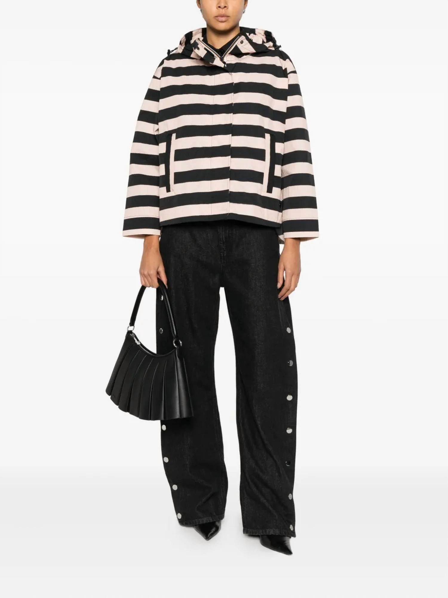 Psophia - Striped Hooded Jacket