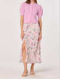 Astr - Kaydence Puff Sleeve Bobble Stitch Cardigan