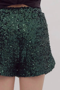 Entro - High Waisted Sequin Shorts