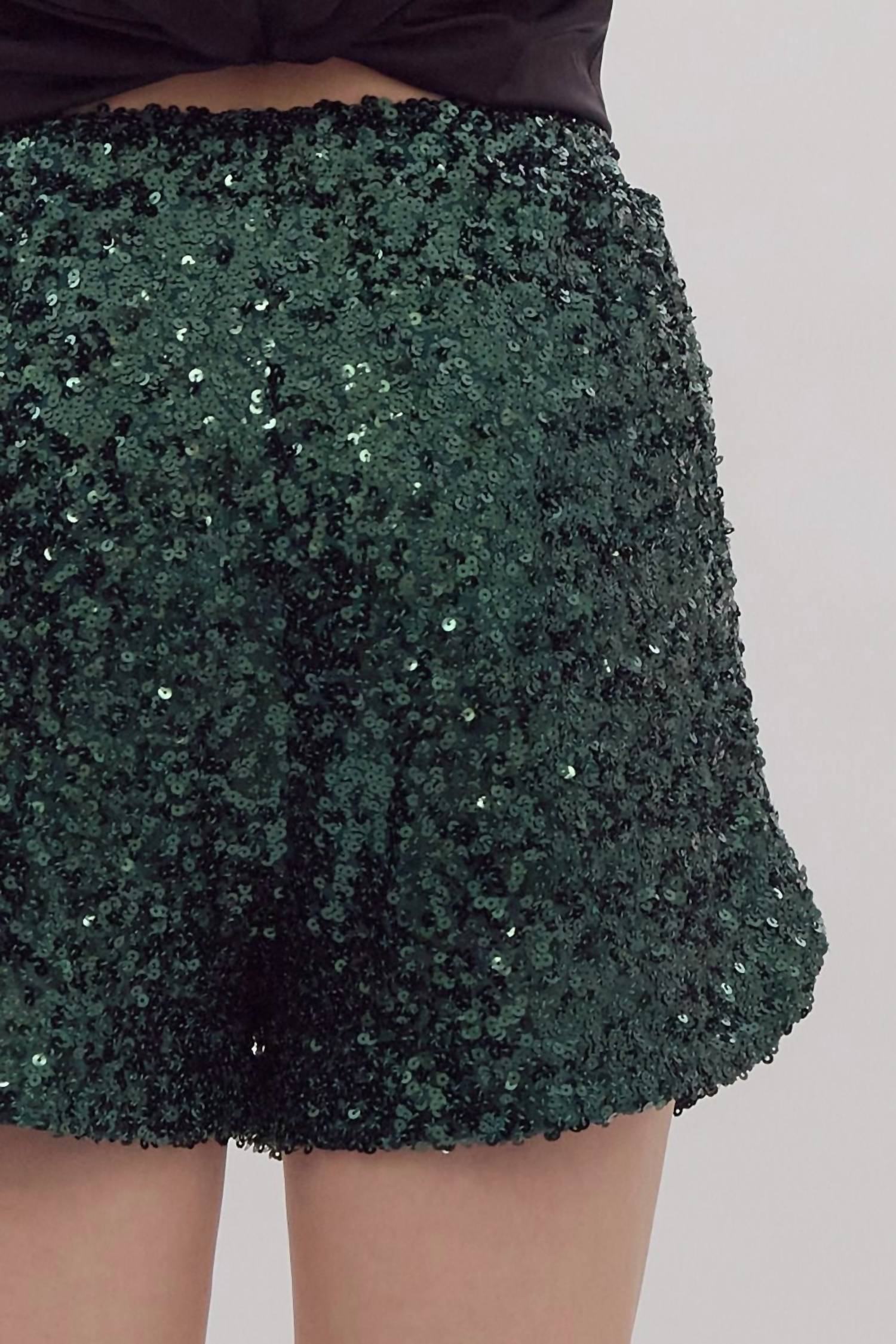 Entro - High Waisted Sequin Shorts