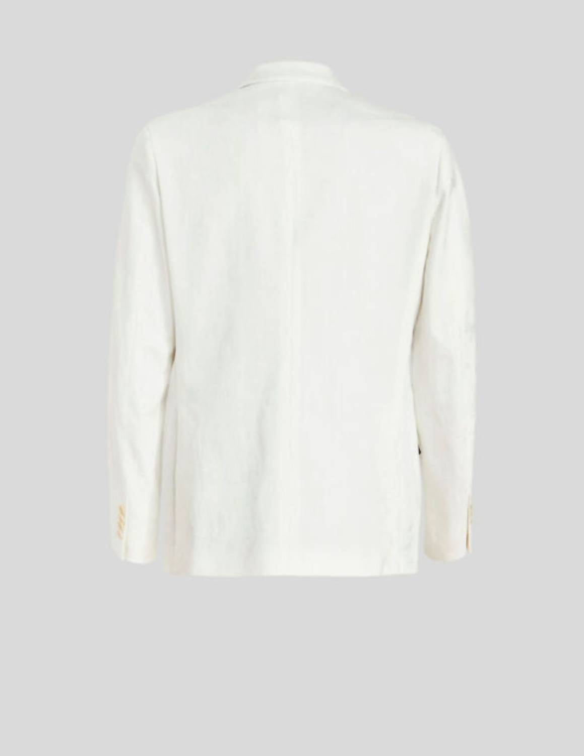 ETRO Men's Tonal Paisley Jacquard Jacket in white - men's jacket - detail view