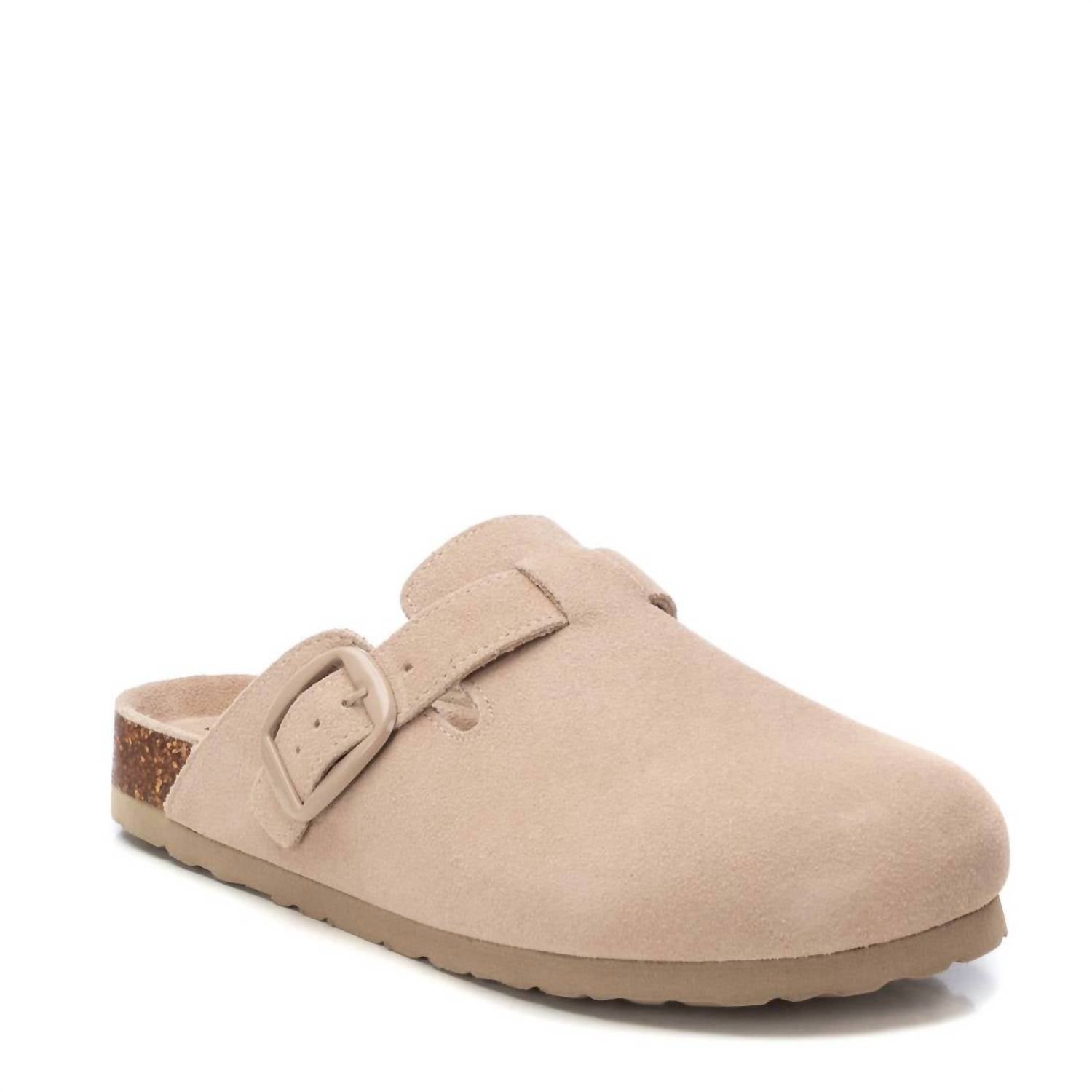 REFRESH Women's Suede Clogs in beige - women's shoe