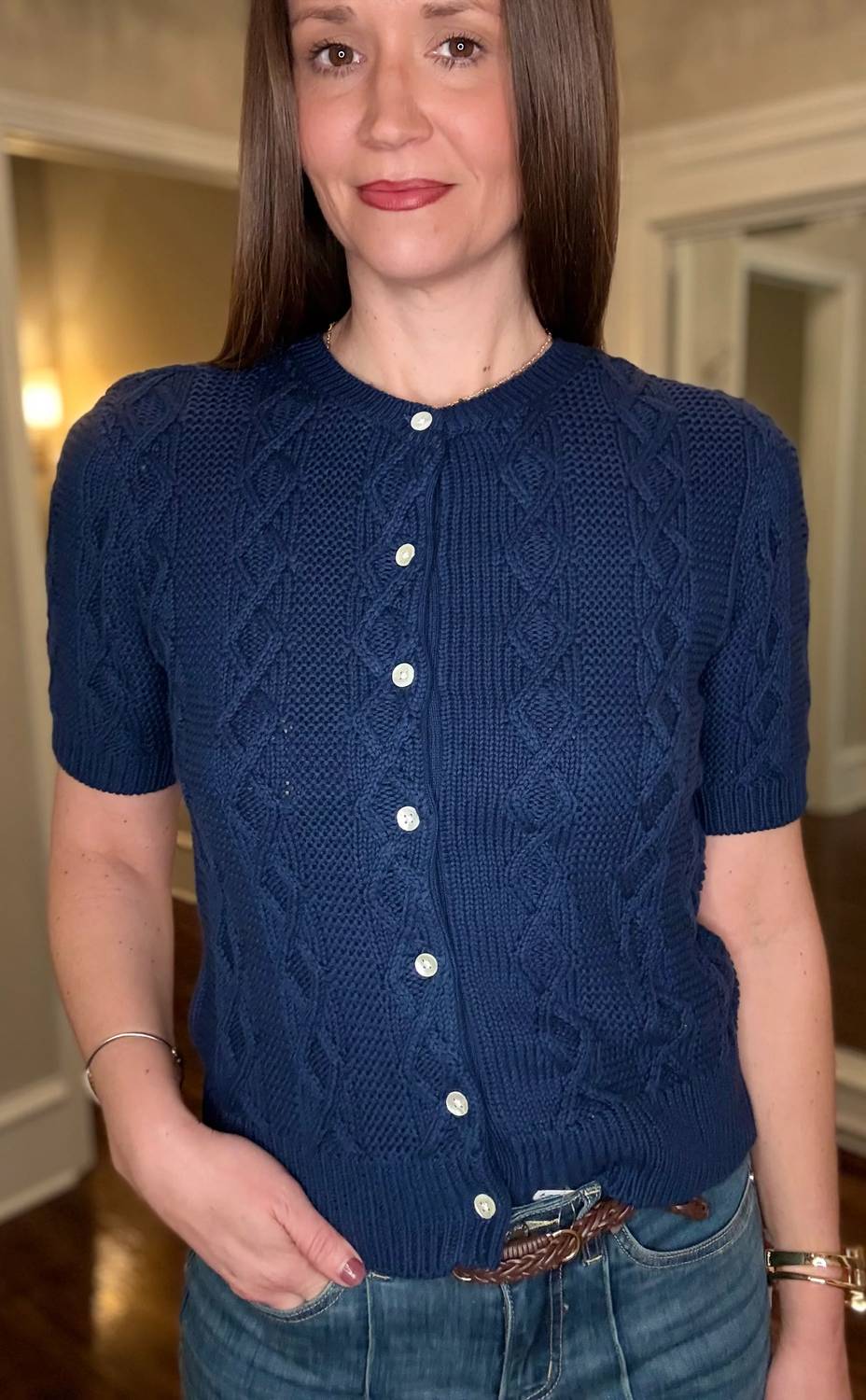 Dylan - Women's Cable Knit Cardigan
