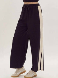 Entro - Ribbed Wide-leg Pants