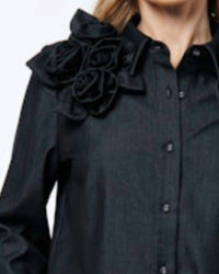 Ciebon - Ivan 3d Flowers Denim Shirt