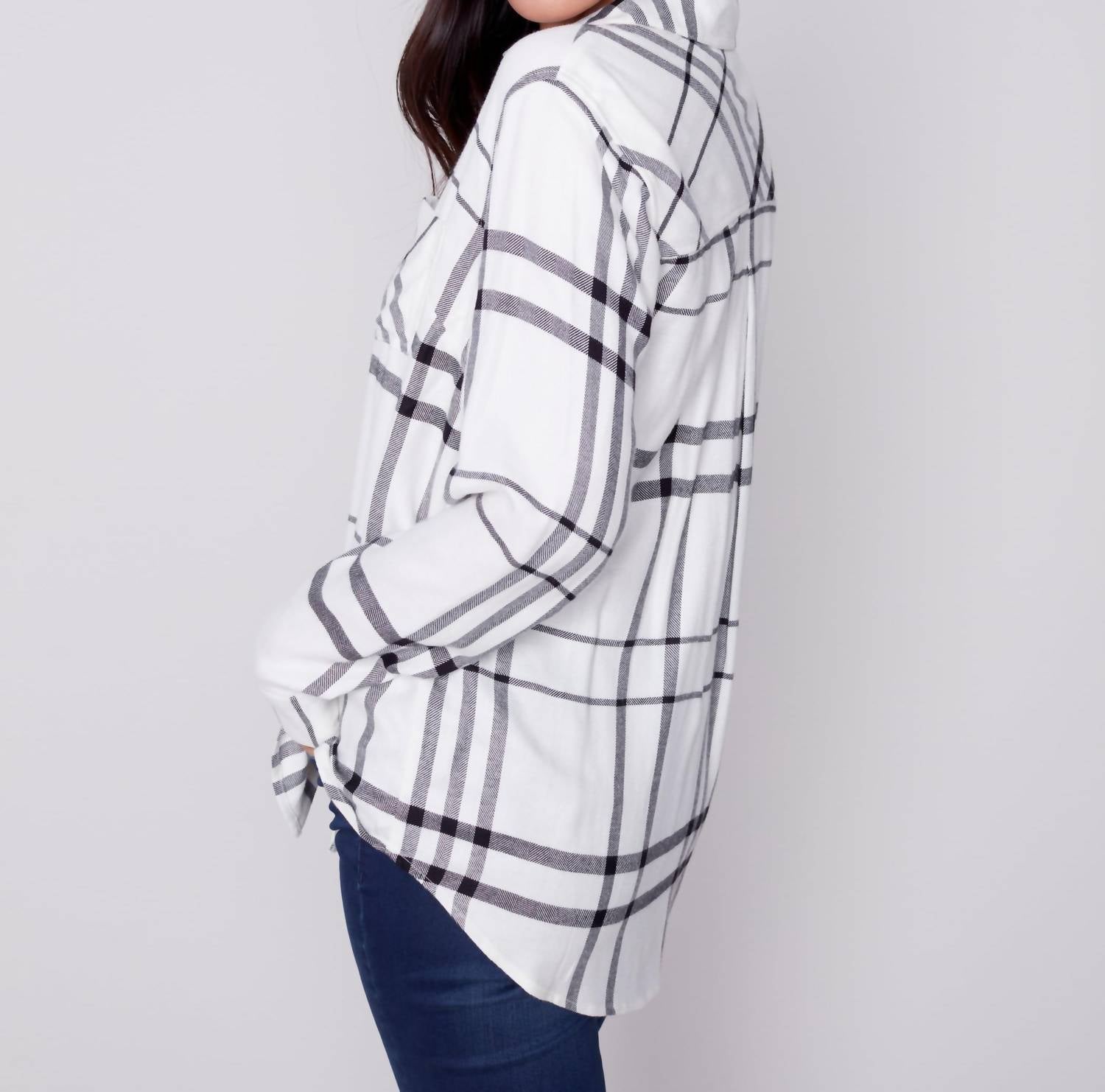 Charlie B - Button Up Plaid Shirt