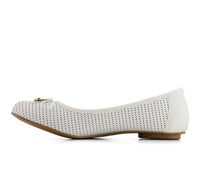 Andrea - Women's Laser Cut Pattern Ballerinas Flats
