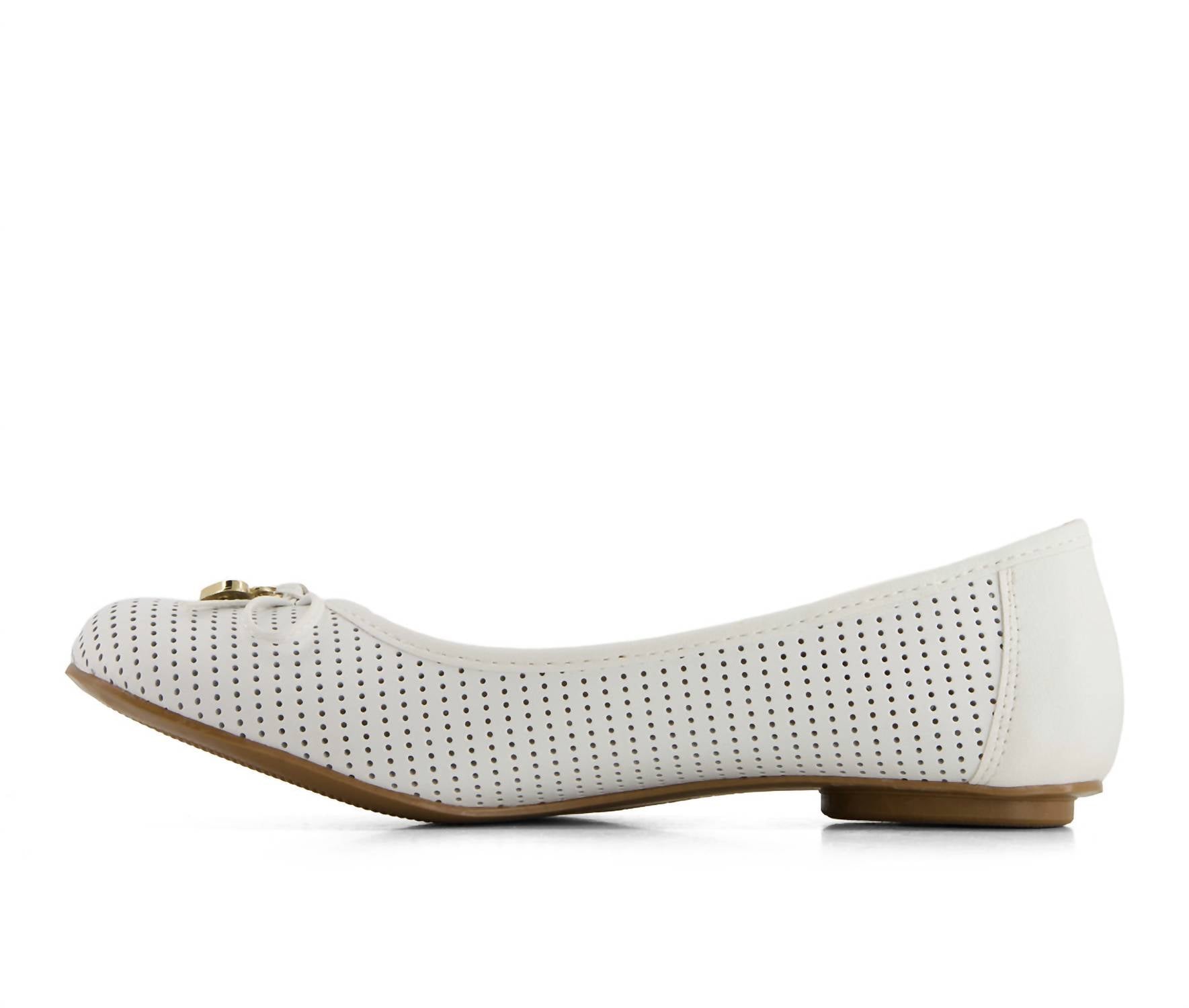 Andrea - Women's Laser Cut Pattern Ballerinas Flats